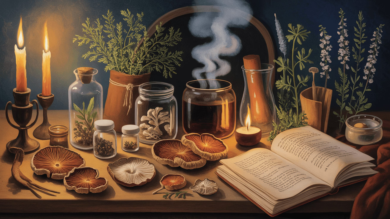 Medicinal Mushrooms as Plant Allies: Reishi, Lion's Mane, and the Witch's Apothecary